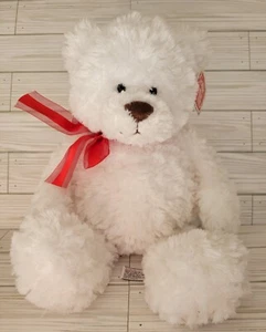 Oso de peluche de peluche GUND Honeybunch 14265 sentado abrazable Gotta Getta Gund blanco  - Imagen 1 de 12