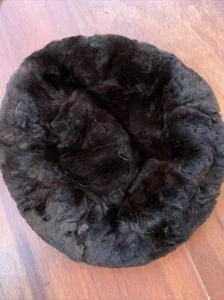 Vintage Brown  Fur Hat, Cloche Rolled Underwire Brim Cap, Lined J B Wilson Co - Picture 1 of 4