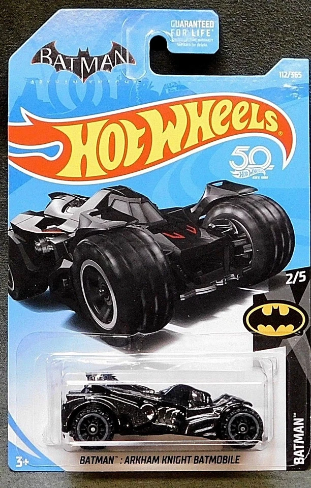 2018 Hot Wheels Car 112/365 Batman Arkham Knight Batmobile E Case Batman MOC NEW - Image 1 of 1
