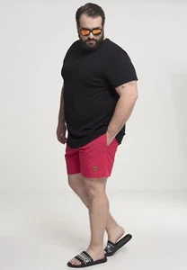 Urban Classics Swim Shorts Block Swim Shorts Black/Red - Picture 1 of 3