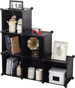 YCOCO Cube Storage Organizer 6-Cube Closet Storage Shelves with Wooden - Picture 1 of 6