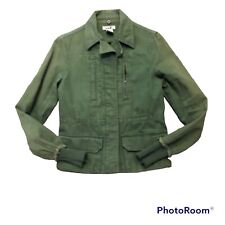 O’Neill Jacket Women’s S Small Faded Green jean Denim Military Full Zip