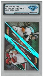 2015 Bowman's Best BRANDON CRAWFORD - DANSBY SWANSON #MI-15 ๐ DSG 10 Gem Mint - Picture 1 of 2