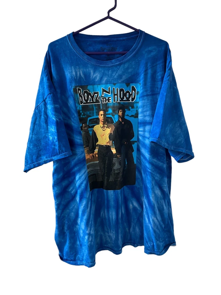 Camiseta Ice Cube Para Hombres "Boyz N The Hood" Manga Corta Talla 3XL Tie dye Azul Foto 1 de 3