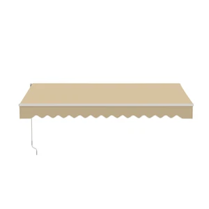 ALEKO Retractable Patio Awning 10 X 8 Ft Deck Sunshade Sand Color - Picture 1 of 12