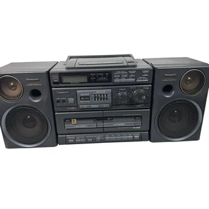 Vintage Panasonic RX-DT680 Stereo System S-XBS Bi-Wiring Dual Cassette CD (READ) - Picture 1 of 13