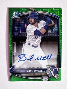 2025 Bowman Chrome Prospect Blake Mitchell GREEN MOJO REFRACTOR AUTO #BMA-BMI - Picture 1 of 2