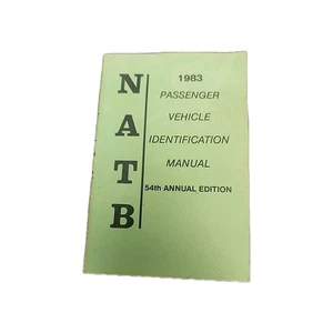 1983 Passenger Vehicle Identification Manual NATB - 54th Annual Edition - Picture 1 of 2
