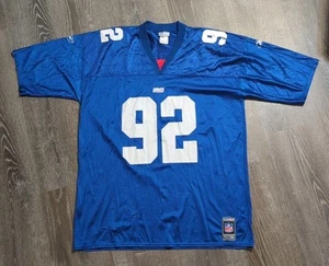 Michael Strahan New York Giants Jersey Reebok Blue Mens 2XL - Picture 1 of 10
