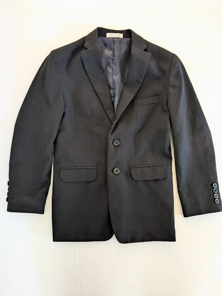 Chaqueta Blazer Izod de un solo pecho para niños talla 12 negra formal vacaciones sociales boda Foto 1 de 4