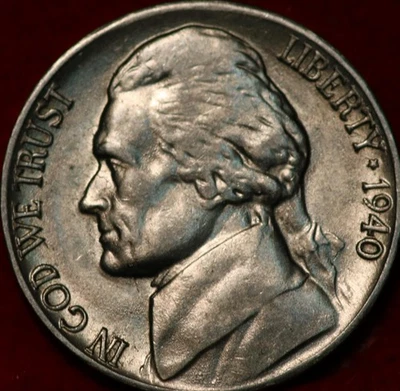 Uncirculated 1940-D Denver Mint Jefferson Nickel Not Silver - Image 1 of 2