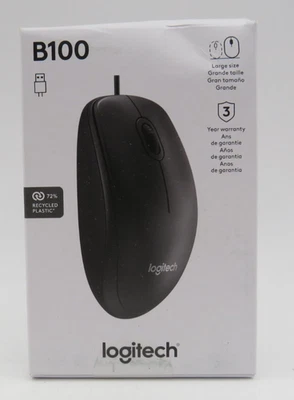 Logitech B100 Optical USB Mouse NEW SEALED - Image 1 of 3