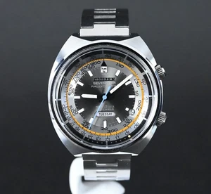 CITIZEN SEVEN STAR RALLY CUSTOM 4-521358TA AUTO WATCH 42 MM (NOS & ORIGINAL) - Picture 1 of 14