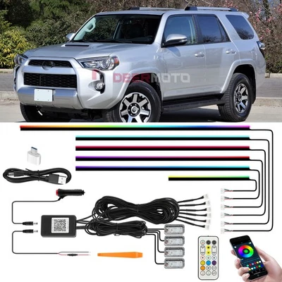 Luces de atmósfera LED de neón ambiente interior de coche 10 en 1 para Toyota 4Runner Foto 1 de 4