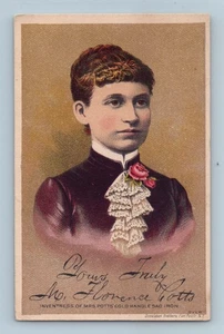 HANDELSKARTE Mrs Potts Cold Handle Sad Irons Charles Millar & Son Utica NY - Bild 1 von 2