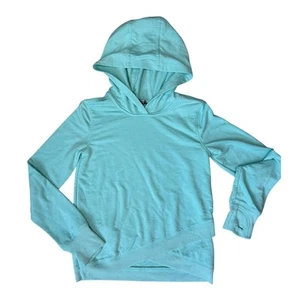 Eddie Bauer kids Sweatshirt Size Medium 10/12 Teal Green Girl’s Hoodie Outdoor - Picture 1 of 4