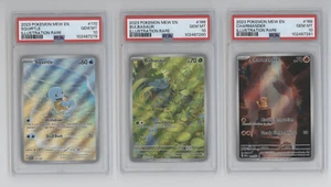 2023 Pokemon SV 151 Squirtle Bulbasaur Charmander PSA 10 Starter Sequential Set - Bild 1 von 2