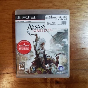 Assassin's Creed III, 2012, PS3, Playstation 3 - No Manual - Picture 1 of 3