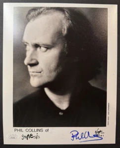 FOTO PROMOCIONAL FIRMADA POR PHIL COLLINS AUTOGRAFIADA GÉNESIS 8X10 REGISTROS VÍRGENES CERTIFICADO DE AUTENTICIDAD JSA - Imagen 1 de 4