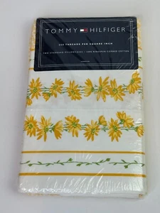 Vintage Tommy Hilfiger Marina's Field 2 Standard Pillow Cases Yellow Floral New - Picture 1 of 4