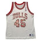 Vintage Michael Jordan Champion Jersey NBA Chicago Bulls #45 White Size 44