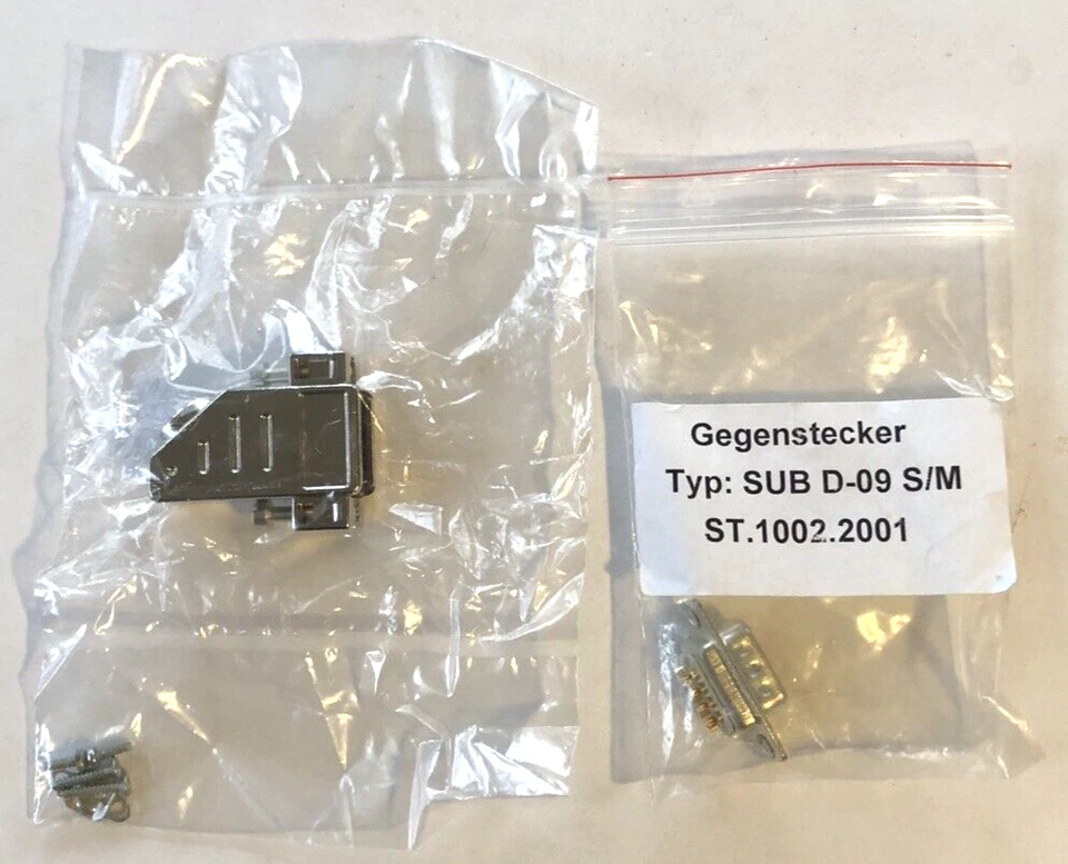 NOS Gegenstecker Sub D-09 Connector ST.1002.2001 with Shell - Image 1 of 1