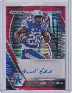 Brandin Echols 2021 Panini Prizm Draft Picks Red Pulsar Prizm Rc Auto (13/15)
