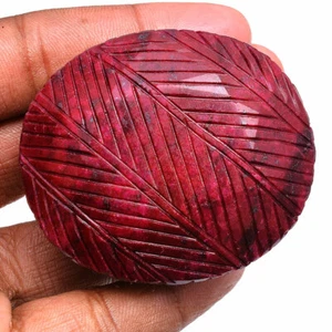 938 Cts Natural Ruby Pigeon Blood Red Huge Certified Gemstone - Moghul Carving - Picture 1 of 4