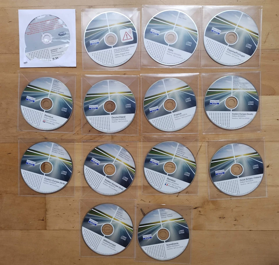 Citroen/Peugeot Navi-CDs RT4 RT5, Europa komplett, 2013/14 plus Update 8.31 - Bild 1 von 4