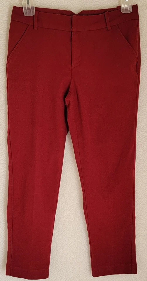 Pantalones de mujer Merona talla 6 calce 2 lana borgoña Foto 1 de 4