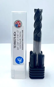 3/8 Zoll Hartmetall Schaftfräser 4 Flöte variabel 0,010 Zoll Rad NuCra beschichtet (CA5-I) - Bild 1 von 4