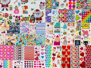11+ Sticker Sheets QUALITY Stickers Lot Animal Cartoon Scented Holiday Seasonal - Picture 1 of 18