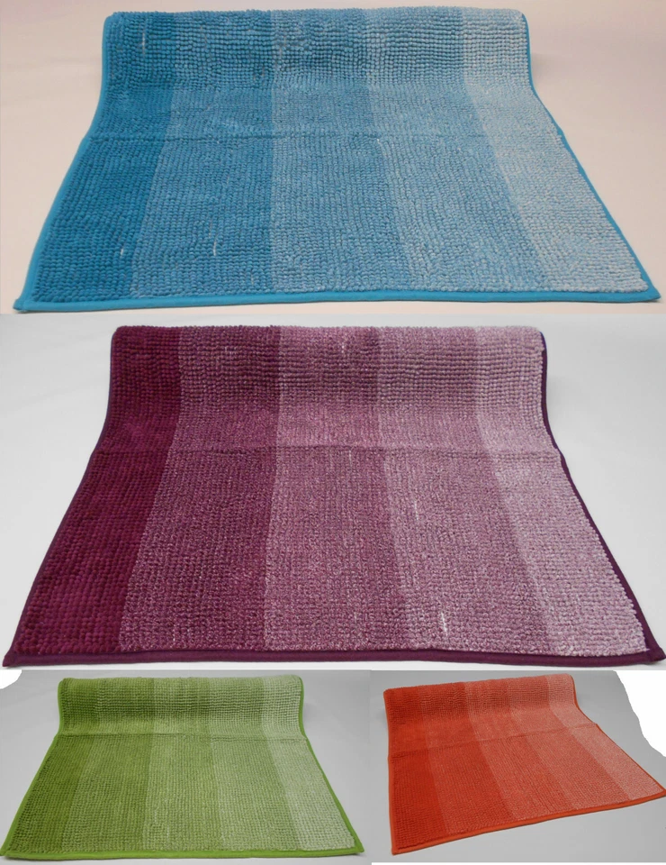 Badteppich Badvorleger Badematte Chenille uni einfarbig ca. 60x100 o. 70x120 cm - Bild 1 von 1