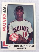 1989 Canton-Akron Indians-Eastern League-BEST Baseball Card-Julius McDougal