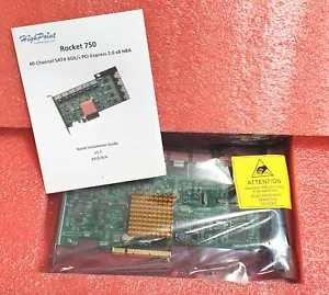 Highpoint Rocket 750 PCIe HBA card - 40x drive controller 12Gbs SAS / 6Gbs SATA - Picture 1 of 7