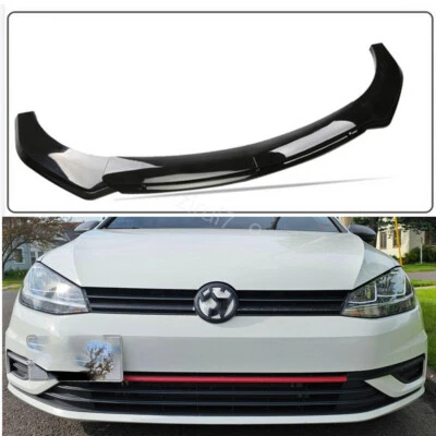 For Volkswagen Golf SportWagen Front Bumper Lip Spoiler Splitter Diffuser Black - Image 1 of 4