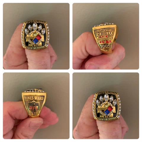 Pittsburgh Steelers 2005  Super Bowl Championship Replica/ Fan Ring, Size 11 Cover