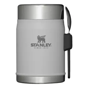 ORIG. STANLEY 14OZ FOOD JAR + SPORK / TRAVEL MUG BOTTLE / ASH - Picture 1 of 3