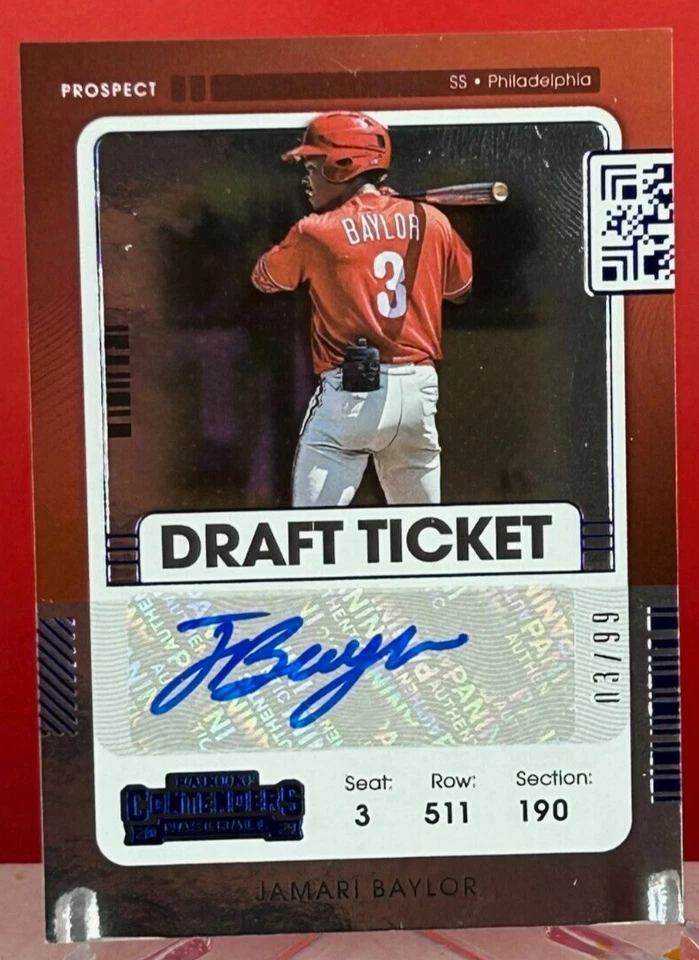 2021 PANINI CONTENDERS DRAFT TICKET AUTO JAMARI BAYLOR 3/99 #PT2-JB NUMBER MATCH - Image 1 of 1