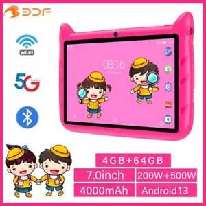 7 Inch Kid Tablet Android 13, 4GB RAM 64GB ROM,1TB Expand,5G Wifi,4000Mah Batter - Picture 1 of 15