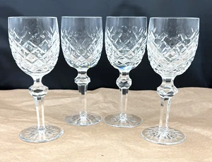 SET 4 Waterford Crystal Powerscourt Claret Wine Glasses 7 1/8" - Picture 1 of 3