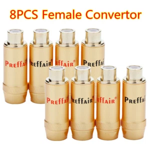 8PCS RCA Female Plug Audio Video Connector Adapters Zinc Alloy Outter Convertor - Bild 1 von 15