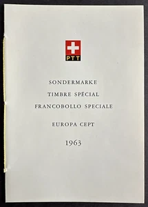 Switzerland 1963 Sc# 429 Souvenir Folder Mint Stamp EUROPA CEPT Unity Issue - Picture 1 of 5