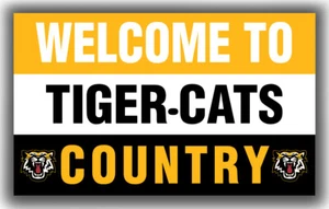 Hamilton Tiger-Cats Football Team WELCOME Flag 90x150cm 3x5ft Fan Best Banner - Picture 1 of 6