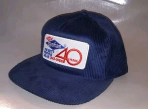 Blue Corduroy Snapback Hat Dow Styrofoam 40years The Best Proven Value 1948-1988 - Picture 1 of 8