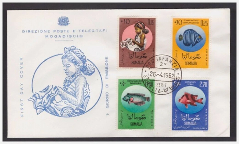 Somalia 1962 - Pro Infanzio Fish - FDC - Image 1 of 1