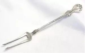 Sterling Silver Olive Cocktail Pickle Fork Whiting Duke of York 6 1/4" L No Mono - Picture 1 of 6