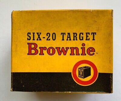 Six-20 Target Brownie Vintage 1940's Camera W/ Original Eastman Kodak Box Deco • 9.95$