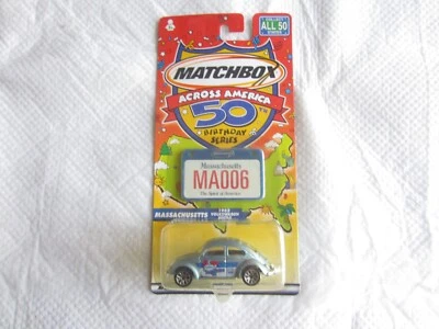 2001 Mattel Matchbox Across America:  Massachusetts 1962 Volkswagen Beetle NIP - Image 1 of 3