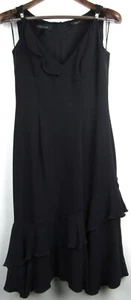 ESCADA Black Ruffle Dress Sz US 4 EU 34 - Picture 1 of 12